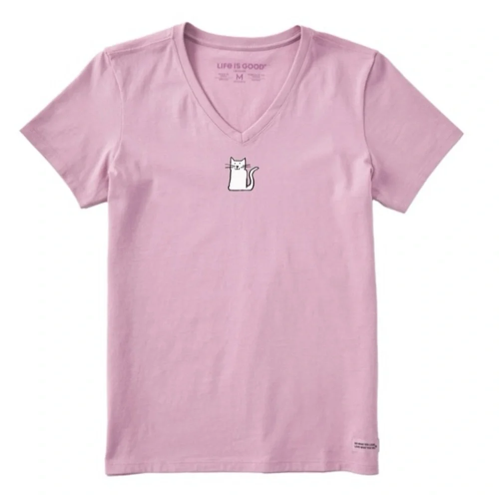 Life Is Good Pink Short Sleeve Tee - Picture 1 of 9